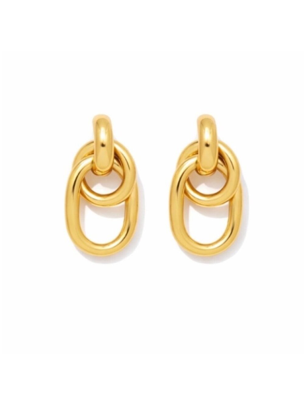 New! Tuckernuck Petit Moments Gold Hooked Chain Drop Earrings (3055) Nwot
